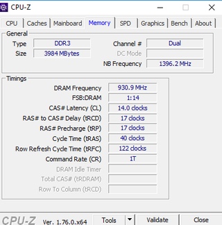 Информация об оперативной памяти на Intel Core m3-6Y30