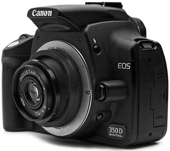 Индустар с «наклоном» на камере Canon EOS350D