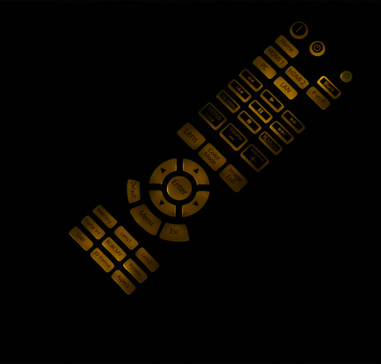 Проектор Epson EH-TW7300, подсветка пульта ДУ