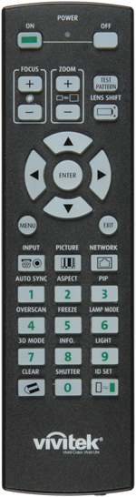 Проектор Vivitek D8800, пульт ДУ