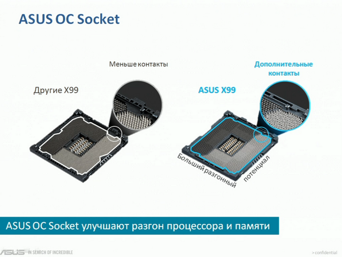 asus oc socket, улучшенный разгон процессора и памяти