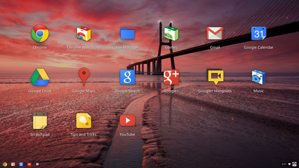 Скриншот Google Chrome OS