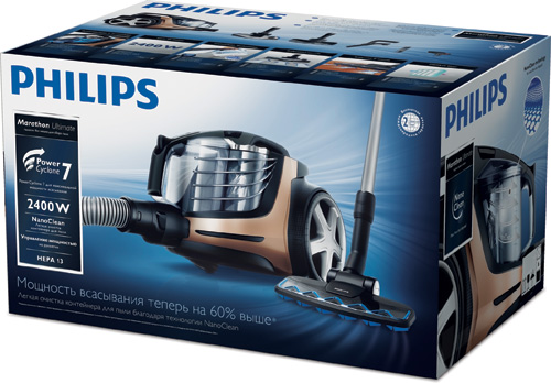 Пылесос Philips PowerPro Ultimate (FC9912). Коробка.