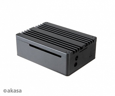 Алюминиевый корпус Akasa Pi-4 для Raspberry Pi 4 одновременно играет роль радиатора