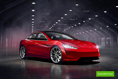 Дизайнер показал обновленный Tesla Model 3, выполненный в духе Roadster 2