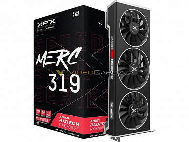 Стало известно, как будут выглядеть видеокарты XFX Radeon RX 6700 XT Speedster QICK319 и MERC319