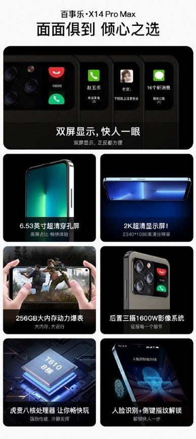 Китайцы скрестили iPhone 13 Pro и Xiaomi Mi 11 Ultra. Получился LeBest X14 Pro Max за 150 долларов