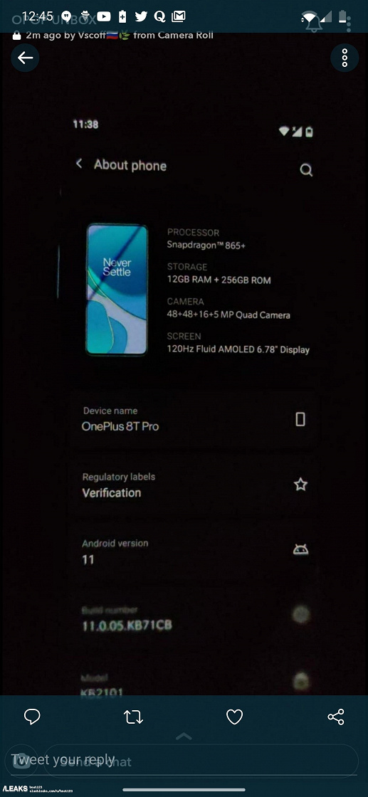 OnePlus 8T Pro впервые позирует вживую