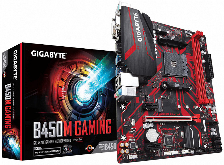 Gigabyte B450M Gaming — недорогая плата типоразмера microATX с процессорным гнездом AM4