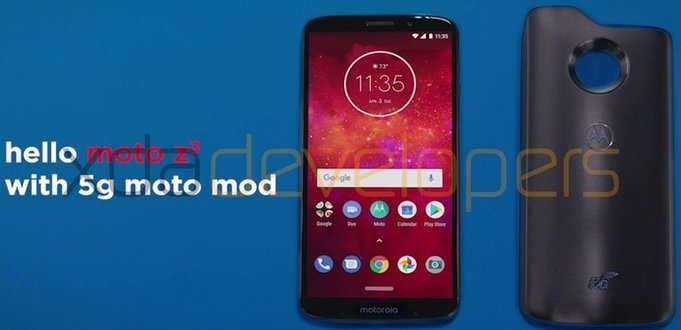 Смартфон Moto Z3 и аксессуар 5G Moto Mod будут представлены на этой неделе