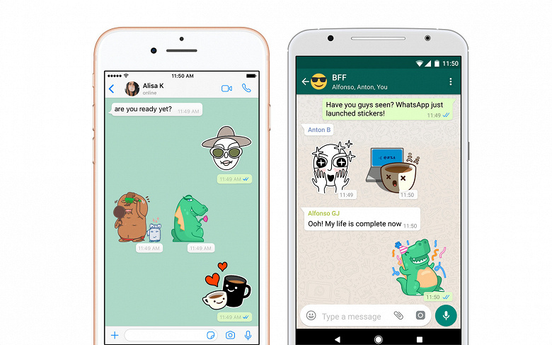 В мессенджере WhatsApp анонсирована долгожданная поддержка стикеров