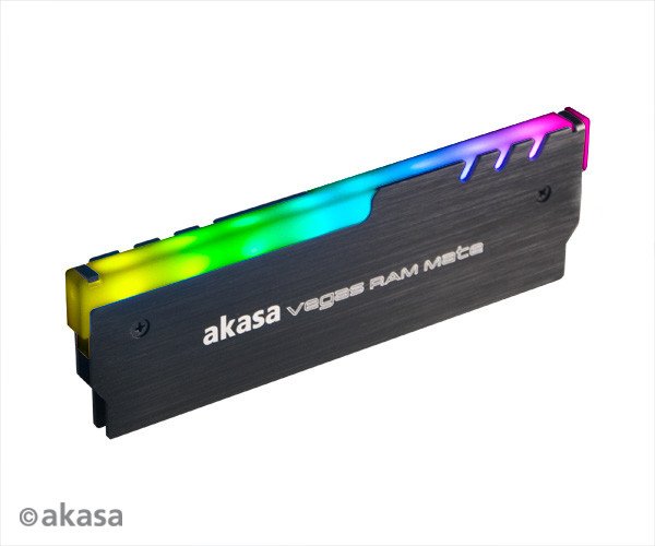 Радиатор Akasa Vegas RAM Mate для модулей памяти украшен светодиодной подсветкой