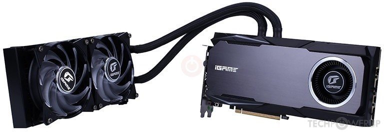 3D-карта Colorful iGame GeForce RTX 2070 Neptune OC оснащена системой жидкостного охлаждения
