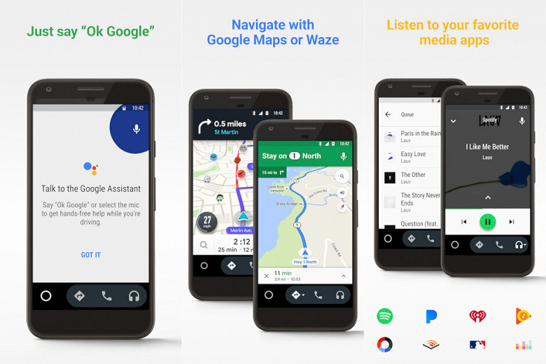 Google выпустила Android Auto в виде самостоятельного приложения для смартфонов