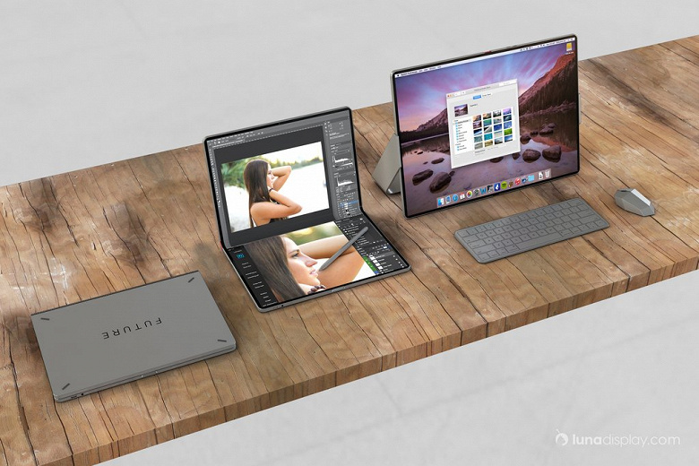 Концепт дня: впечатляющий гибридный Mac-iPad с огромным складным экраном
