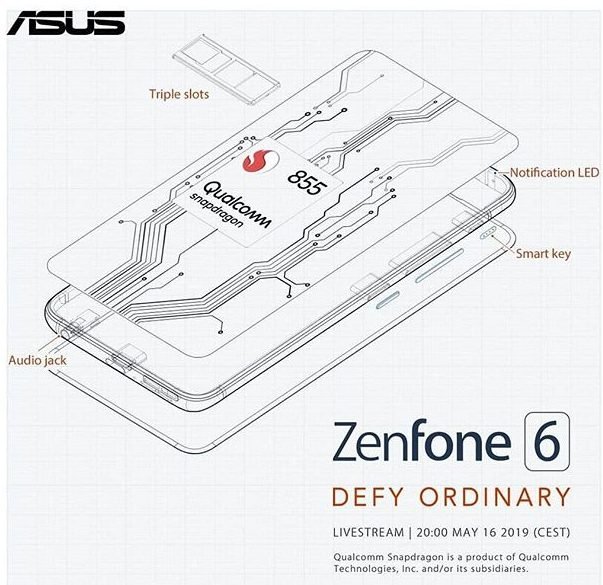 Флагман мечты? Asus ZenFone 6 получит экран без вырезов, Snapdragon 855, разъем 3,5 мм, тройную камеру с датчиком 48 Мп и аккумулятор емкостью 5000 мА·ч