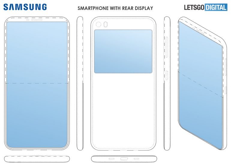 Samsung делает смартфон без фронтальной камеры, но с дополнительным экраном на задней панели