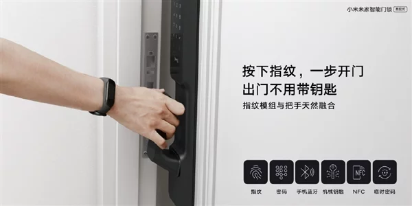 Умный дверной замок Xiaomi MIJIA Smart Door Lock оснащен дактилоскопом, NFC и Bluetooth