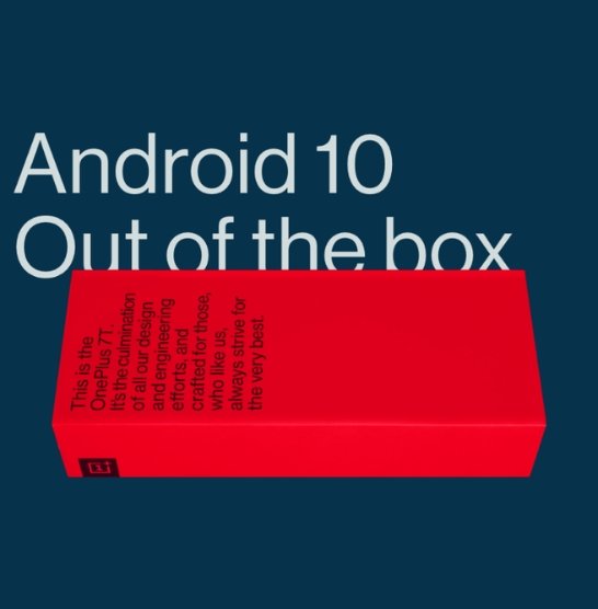 OnePlus 7T станет первым в мире смартфоном, из коробки работающим под управлением Android 10