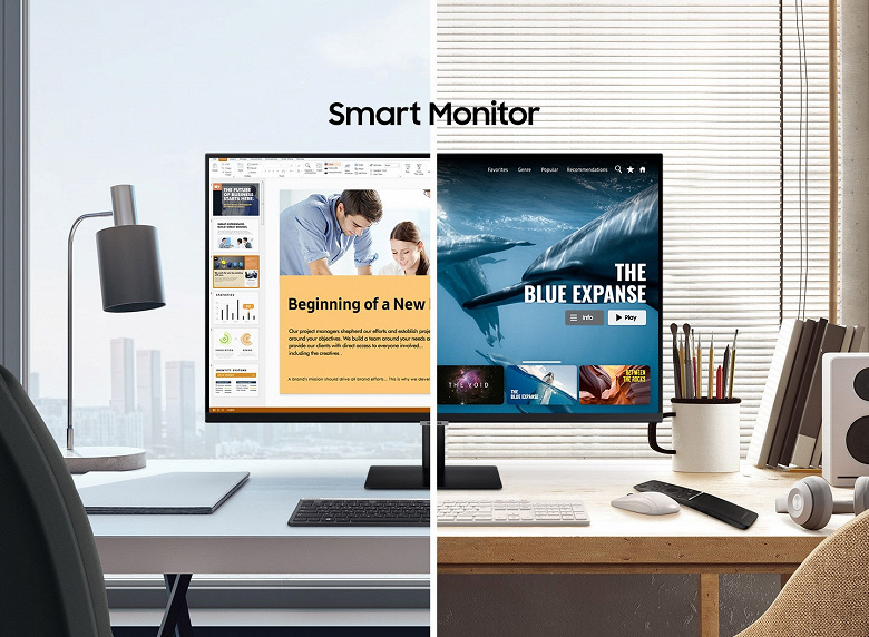 Умному монитору Samsung Smart Monitor не нужен ПК для полноценной работы
