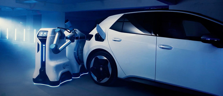 У VW готов прототип робота для зарядки электромобилей