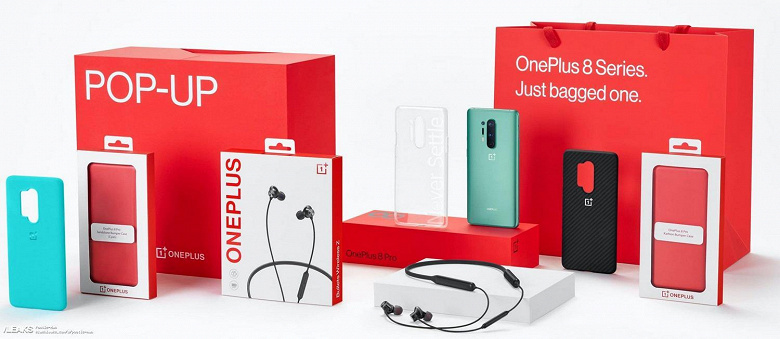 OnePlus 8 Pro позирует вместе с новыми наушниками и чехлами 