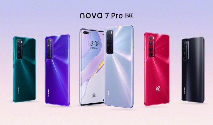 По 64 Мп и 4000 мА·ч на брата. Представлены смартфоны Huawei nova 7, nova 7 Pro и nova 7 SE
