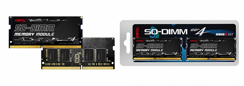 Ассортимент GeIL пополнил набор модулей памяти SO-DIMM DDR4-3200 объемом 64 ГБ