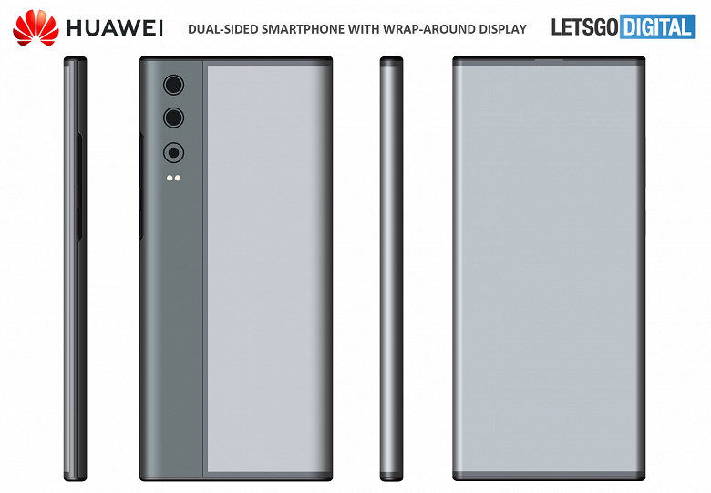 Дизайн Xiaomi Mi Mix Alpha не забыт. Патентные изображения нового смартфона Huawei 