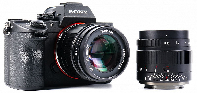 Объектив 7Artisans 35mm f/0.95 предназначен для беззеркальных камер формата APS-C