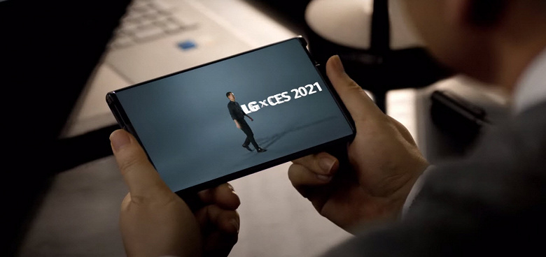 На CES 2021 показали уникальный смартфон LG Rollable с раздвижным экраном