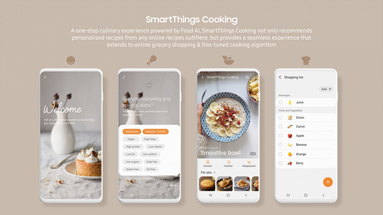 Смартфоны Samsung научились готовить. Запущен сервис SmartThings Cooking