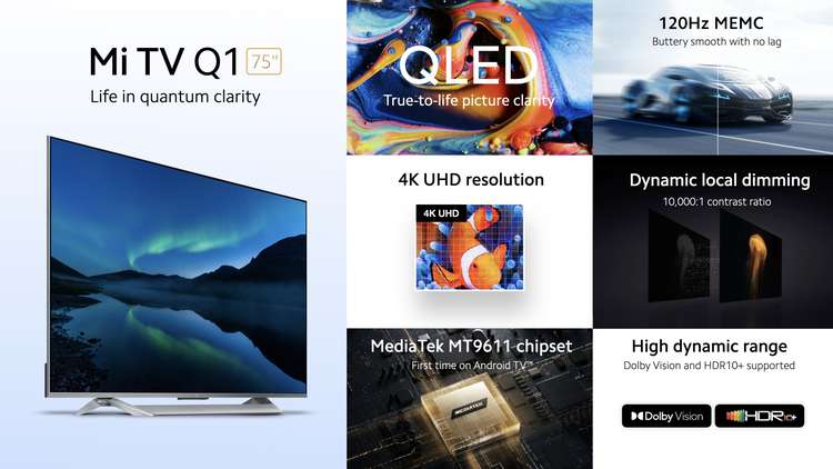 В Европе представлен огромный и доступный QLED-телевизор Xiaomi Mi TV Q1