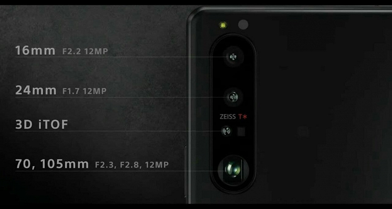 Snapdragon 888, экран 4К, 120 Гц, 4500 мА·ч, IP68, зарядка в комплекте, оптика Zeiss и… старые 12-мегапиксельные датчики изображения. Представлен компактный флагман Sony Xperia 1 III