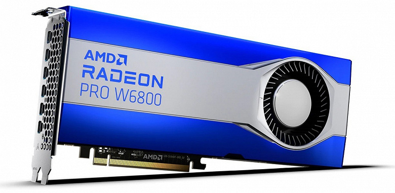 Представлена 3D-карта AMD с 32 ГБ памяти и ценой 2250 долларов. Анонсирована линейка ускорителей Radeon Pro W6000