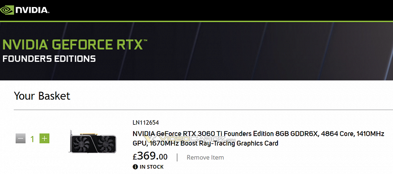 Похоже, GeForce RTX 3060 Ti с памятью GDDR6X действительно скоро выйдет. Британский ретейлер засветил такую видеокарту