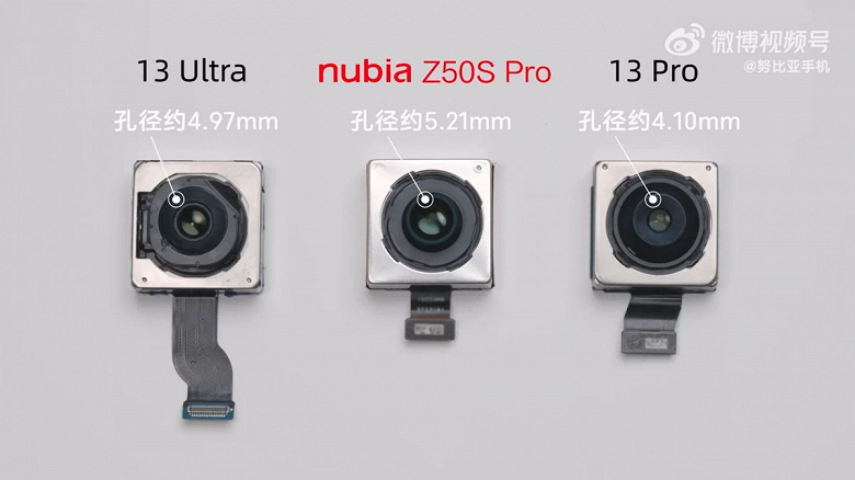 Наглядная демонстрация преимущества камеры Nubia Z50S Pro над камерой Xiaomi 13 Ultra. Разборка новинки показывает особенности главного модуля