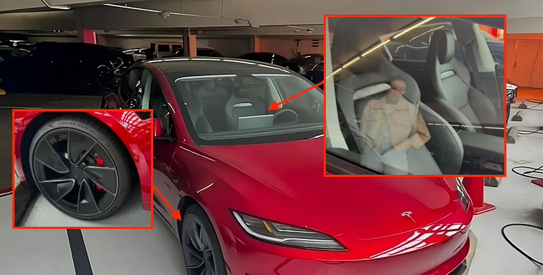 Совершенно новую Tesla Model 3 Ludicrous показали со всех сторон