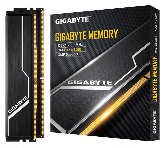 Каталог Gigabyte пополнили скромно оформленные модули памяти DDR4-2666 с добротными радиаторами