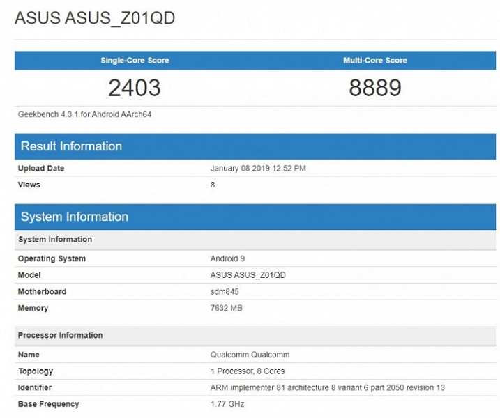 Смартфон Asus ROG Phone скоро получит Android 9.0 Pie