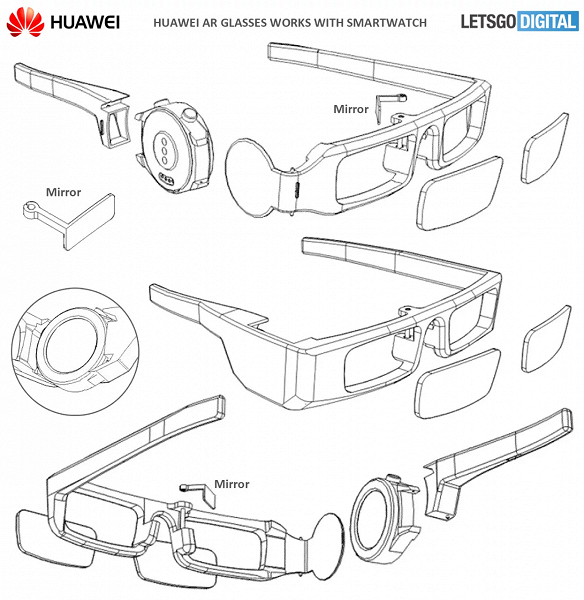 Huawei встроит умные часы в умные очки