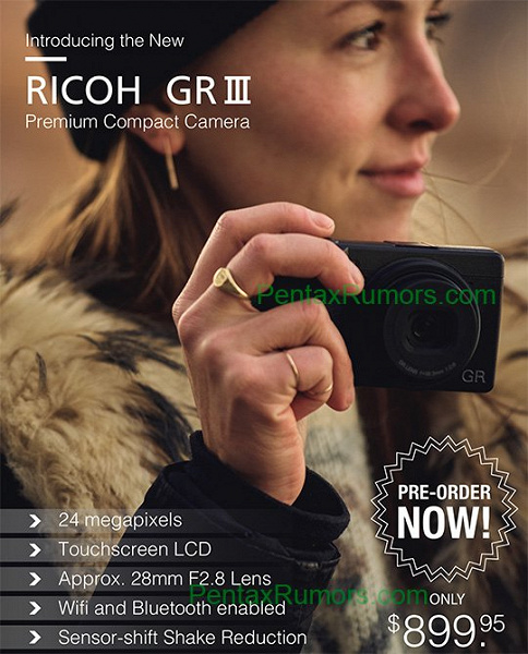 Цена камеры Ricoh GR III стала известна накануне анонса