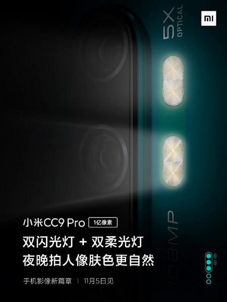 Xiaomi объяснила, зачем CC9 Pro четыре вспышки