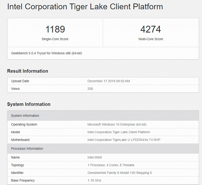 Intel наконец-то повторит успех AMD. Процессоры Tiger Lake получат существенный прирост показателя IPC