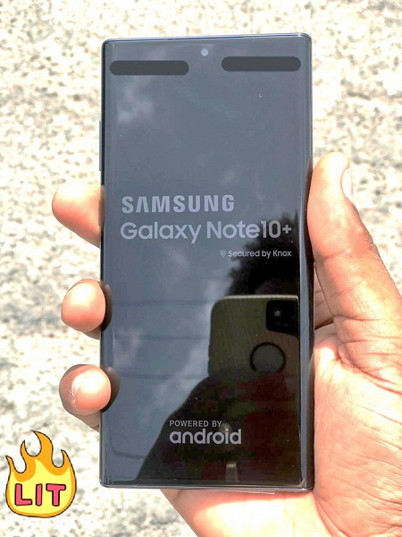 Смартфон Samsung Galaxy Note10+ засняли на iPhone XR 2019