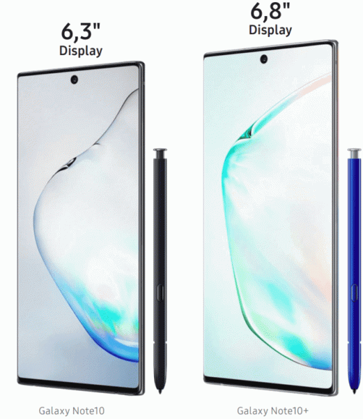 Смартфоны Samsung Galaxy Note10 и Note10+ представлены официально, цены стартуют с отметки в 950 евро