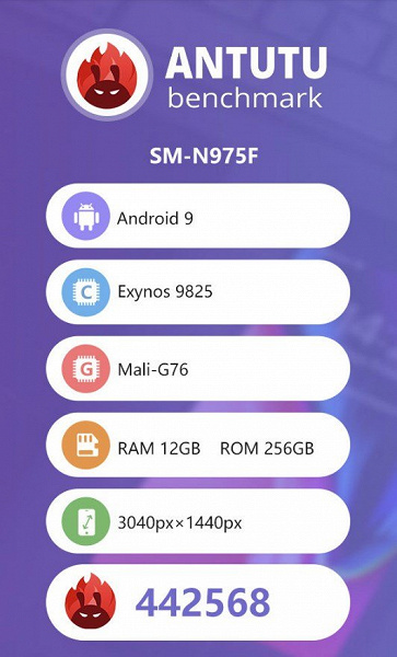 Samsung Galaxy Note10+ практически не уступает игровому смартфону Black Shark 2 Pro в тесте AnTuTu