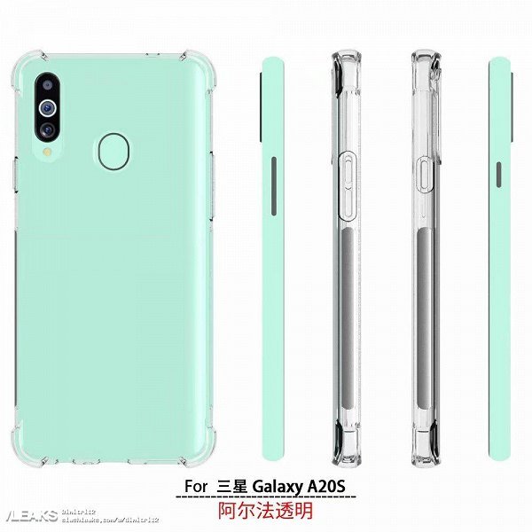 Тройная камера и мятный цвет: опубликованы рендеры бюджетного смартфона Samsung Galaxy A20s