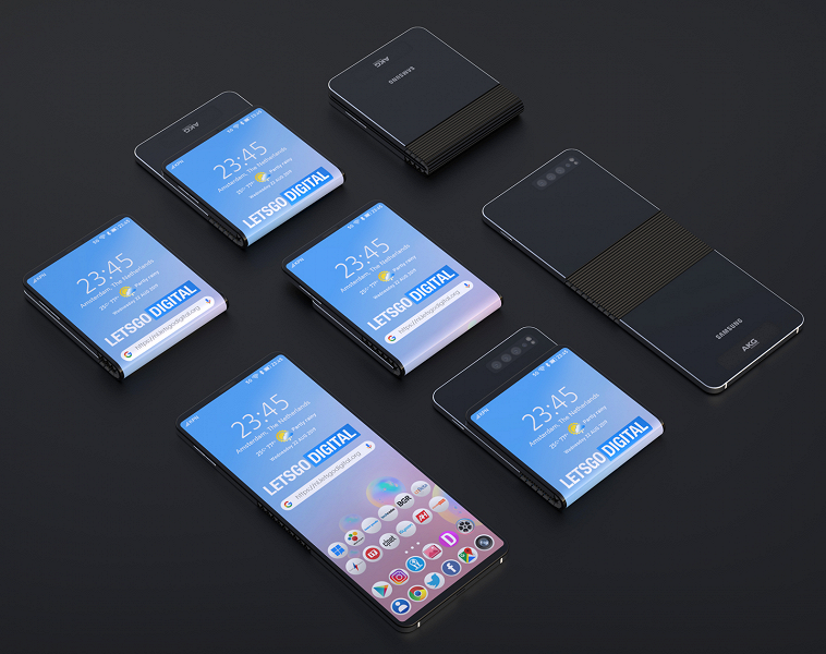 Смартфон Samsung W20 5G может складываться внутрь и наружу экраном