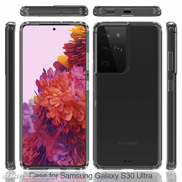 Качественные изображения Samsung Galaxy S21 Ultra в прозрачном чехле